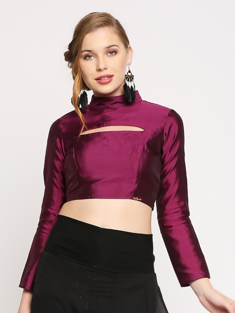 

Ira Soleil Gold-Toned Fitted Crop Top