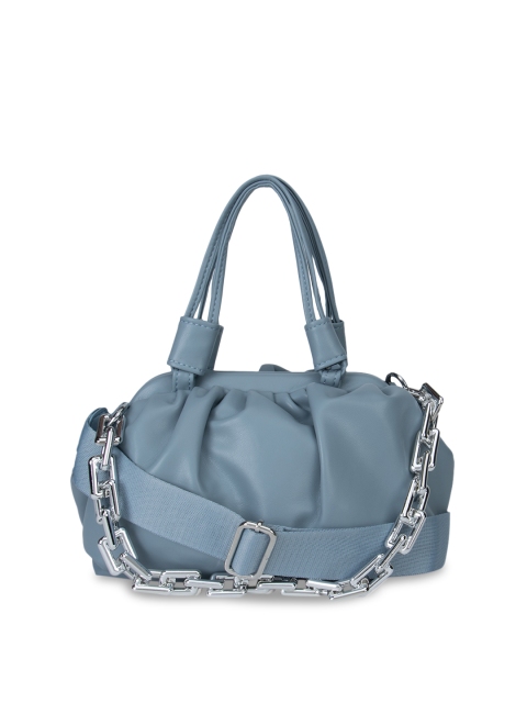 

Kazo Blue PU Oversized Bucket Handheld Bag with Fringed