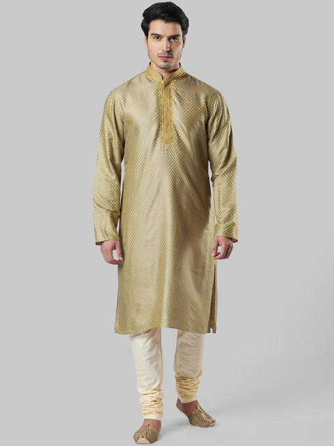 

Ethnix by Raymond Men Green Thread Work Kurta