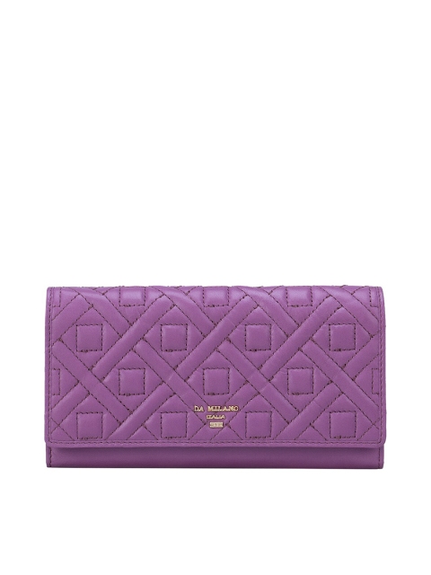 

Da Milano Women Purple Textured Envelop Wallet
