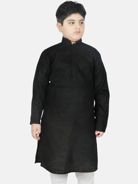 

SG YUVRAJ Boys Black Cotton Kurta