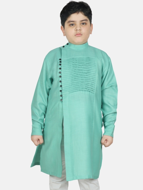 

SG YUVRAJ Boys Green Thread Work Kurta