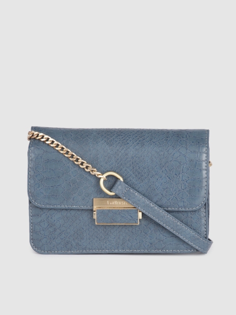 

Van Heusen Blue Animal Textured PU Structured Sling Bag