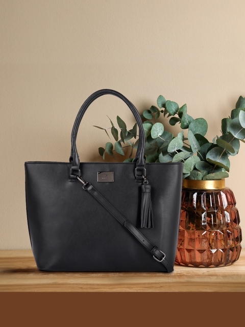 

Van Heusen Black PU Structured Handheld Bag
