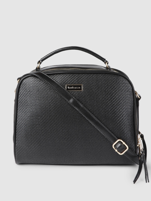 

Van Heusen Black Textured PU Structured Satchel