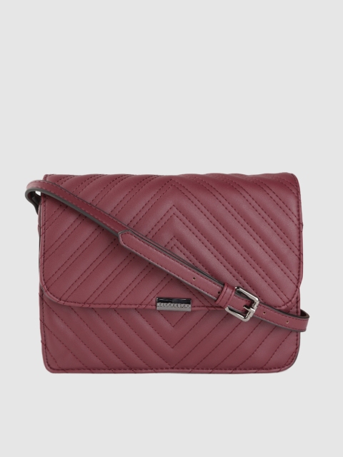 

Van Heusen Burgundy PU Structured Quilted Sling Bag
