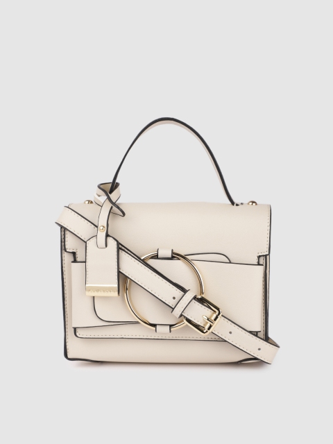 

Van Heusen Gunmetal-Toned PU Structured Satchel, Metallic