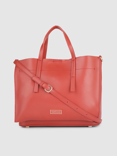 

Van Heusen Maroon Solid Handheld Bag