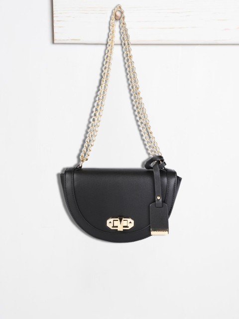 

Van Heusen Black Structured Sling Bag