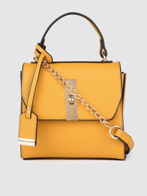 

Van Heusen Mustard PU Structured Satchel