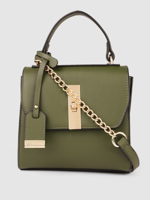 

Van Heusen Olive Green PU Structured Satchel