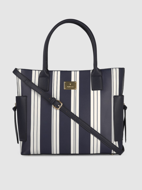 

Van Heusen Navy Blue & White Striped Shoulder Bag