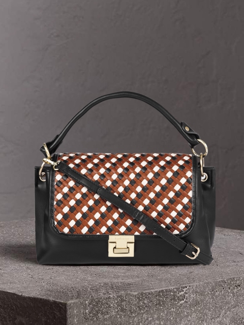 

Van Heusen Black Textured Structured Satchel