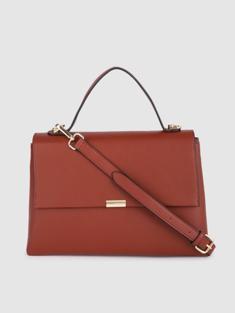

Van Heusen Maroon Solid Structured Satchel