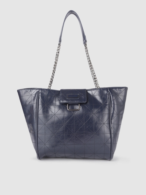 

Van Heusen Navy Blue Textured Shoulder Bag