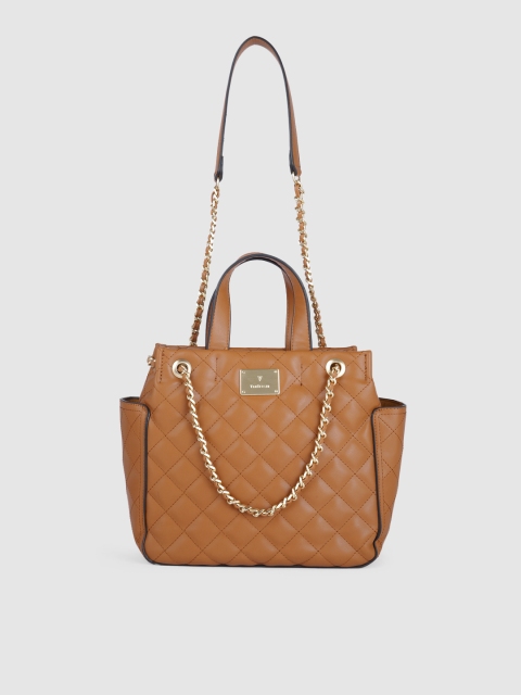 

Van Heusen Tan PU Structured Handheld Bag with Quilted