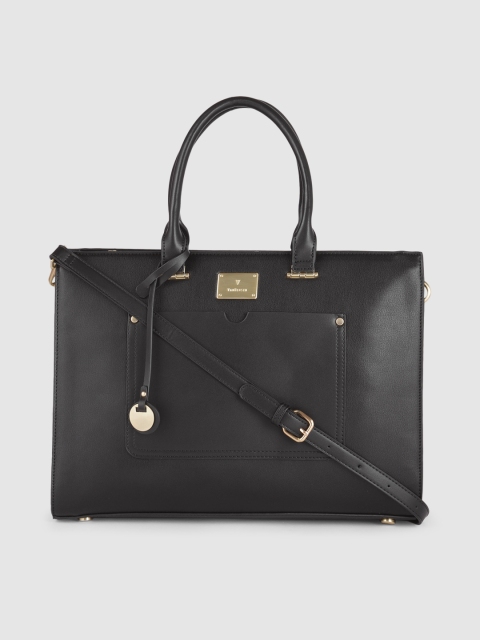 

Van Heusen Black Solid Structured Handheld Bag