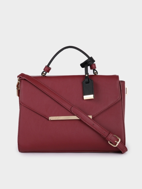 

Van Heusen Burgundy PU Structured Satchel