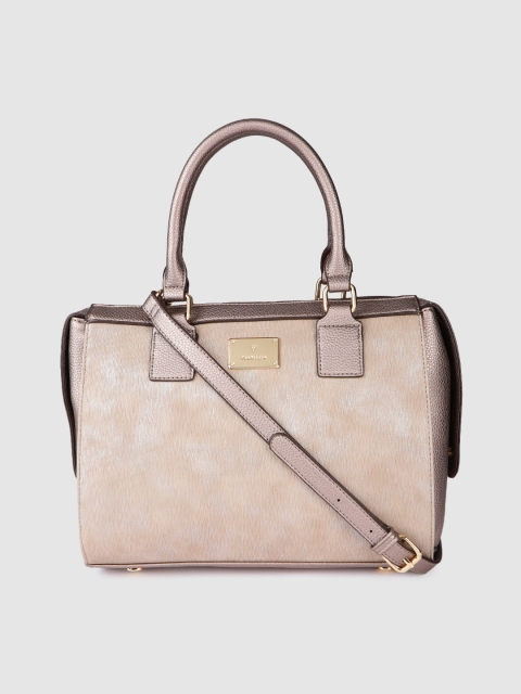 

Van Heusen Grey & Mauve Tie-Dye Textured Structured Handheld Bag
