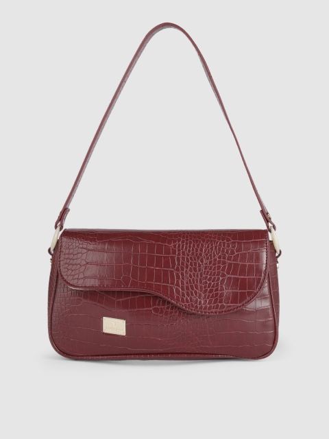 

Van Heusen Burgundy Animal Textured PU Structured Shoulder Bag