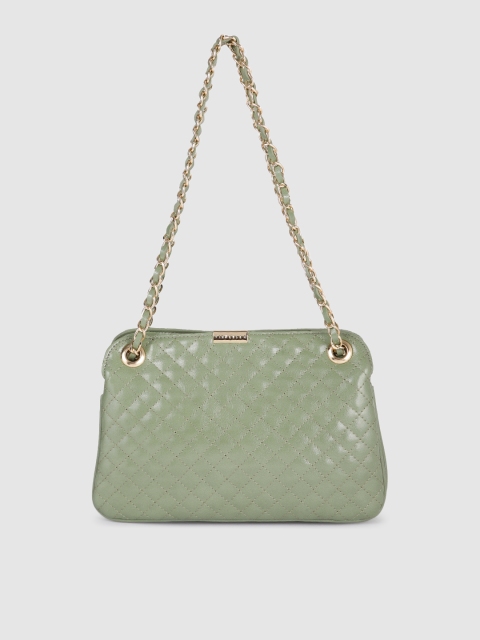 

Van Heusen Green Geometric Textured Regular PU Structured Shoulder Bag with Quilted Detail