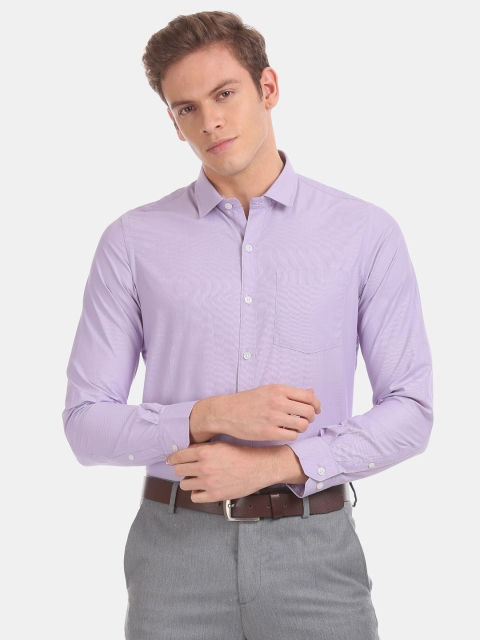 

Excalibur Men Purple Micro Checks Opaque Checked Casual Shirt