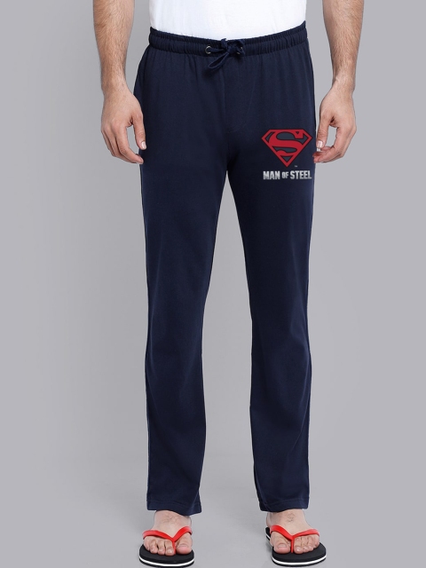 

Free Authority Navy Blue Superman Printed Detail Cotton Lounge Pants