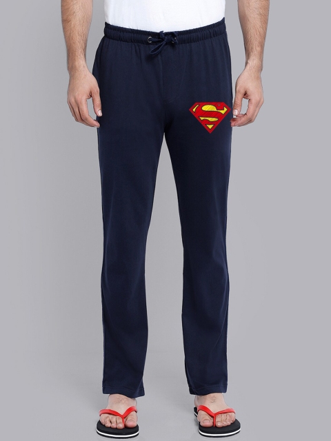 

Free Authority Men Navy Blue & Red Superman Printed Pure Cotton Lounge Pants