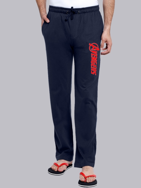 

Free Authority Men Navy Blue Avengers Printed Pure Cotton Lounge Pants