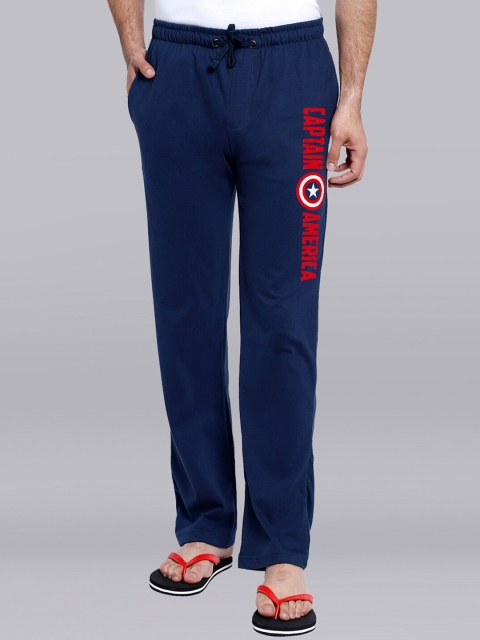 

Free Authority Men Blue Captain America Printed Cotton Lounge Pants