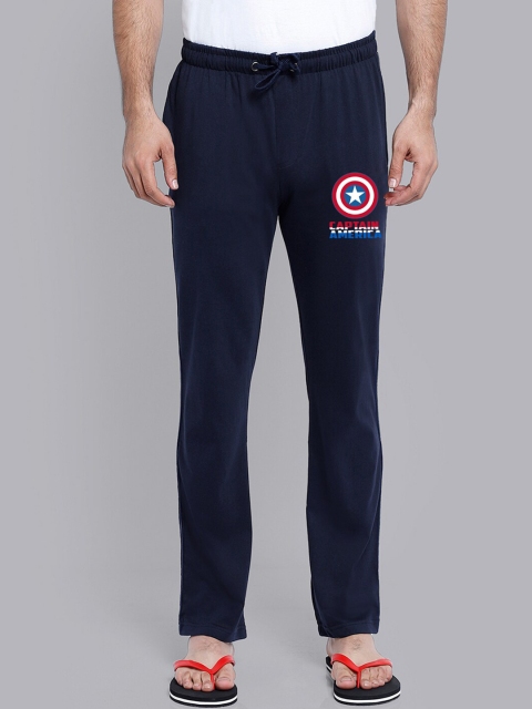 

Free Authority Navy Blue Captain America Printed Detail Cotton Lounge Pants