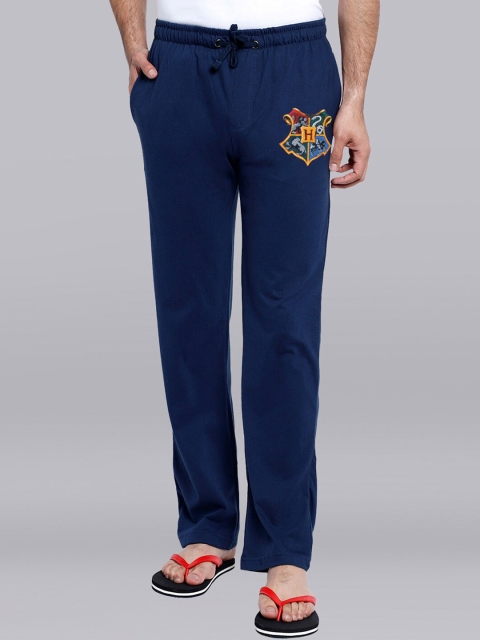 

Free Authority Men Navy Blue Harry Potter Printed Pure Cotton Lounge Pants