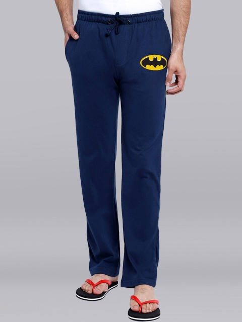 

Free Authority Men Navy Blue & Yellow Batman Printed Pure Cotton Lounge Pants