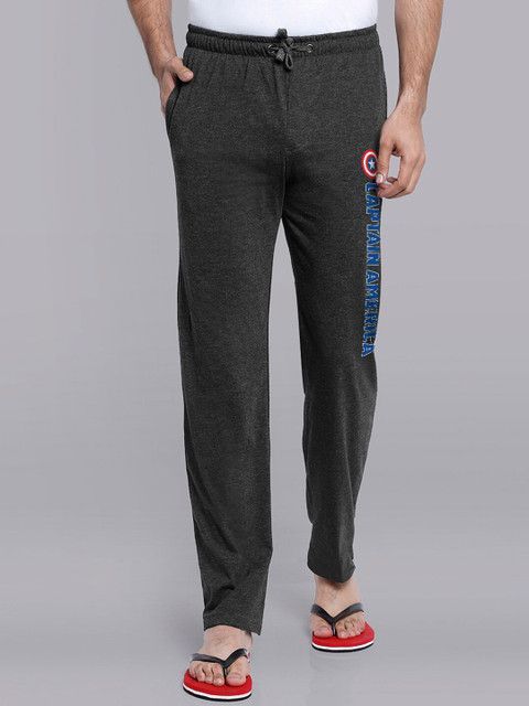 

Free Authority Captain Marvel Men Charcoal Grey & Blue Printed Lounge Pants