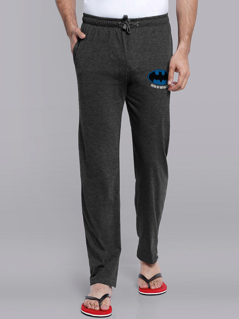 

Free Authority Men Charcoal Grey & Black Batman Printed Lounge Pants