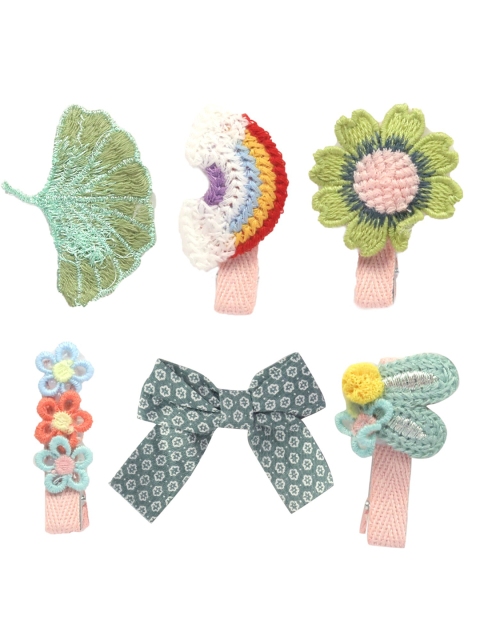 

Spiky Unisex Kids Green & Pink Set of 6 Tic Tac Hair Clip