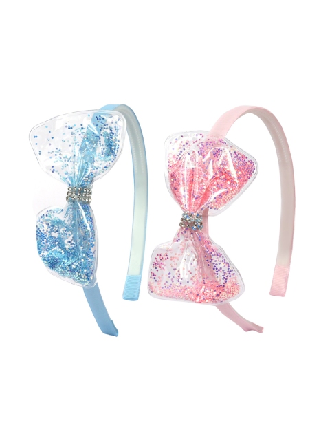 

Spiky Unisex Kids Set Of 2 Blue & Rose Bow Hairbands