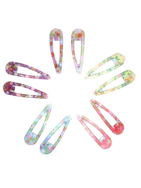 

Spiky Unisex Kids Set Of 10 Multicoloured Tic Tac Hair Clip, Multi