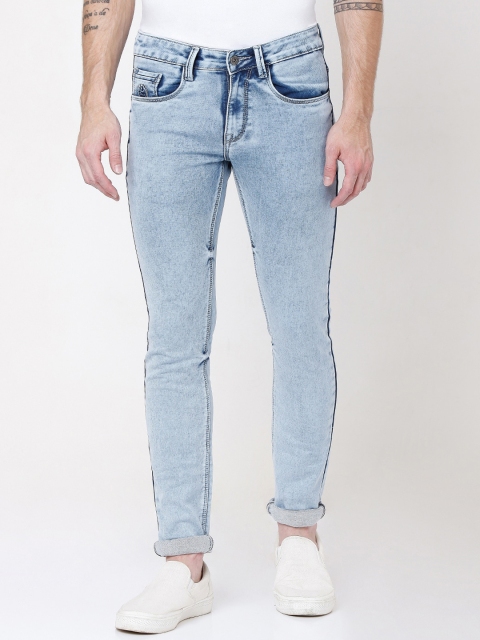

Rex Straut Jeans Men Blue Slim Fit Heavy Fade Stretchable Jeans