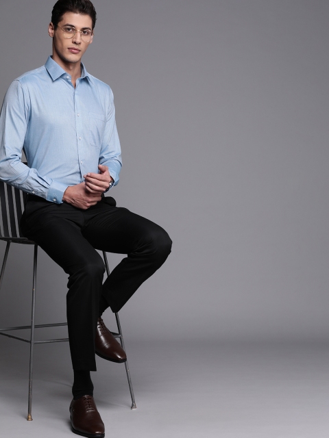 

Raymond Men Blue Pure Cotton Slim Fit Formal Shirt