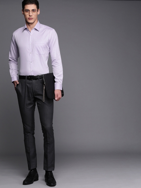 

Raymond Men Violet Pure Cotton Slim Fit Formal Shirt