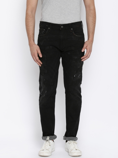 

Jack & Jones Men Black Distressed Jeans
