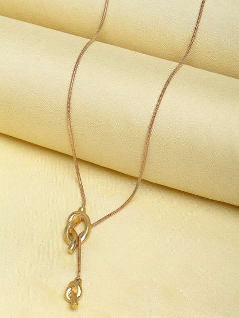 

Ferosh Gold-Plated Knot Open Necklace