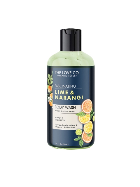 

THE LOVE CO. Lime & Narangi Body Wash 300 ml, Transparent