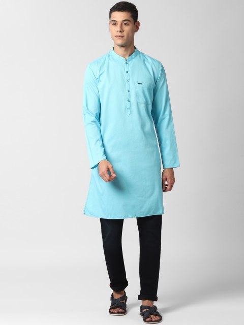 

Peter England Men Blue Pure Cotton Kurta