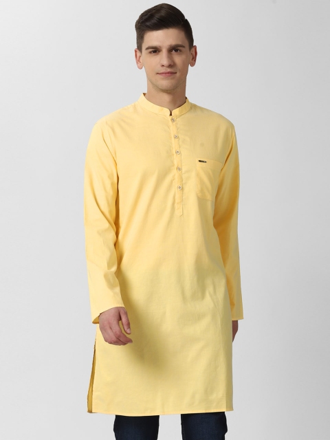 

Peter England Men Yellow Thread Work Kurta