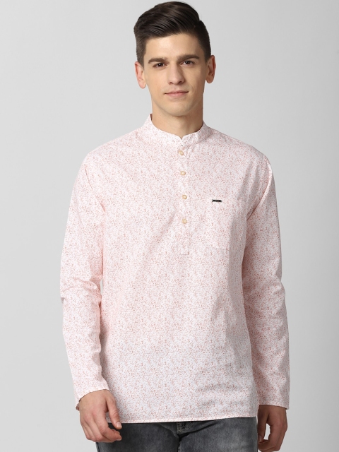 

Peter England Men White Pure Cotton Floral Printed Kurta