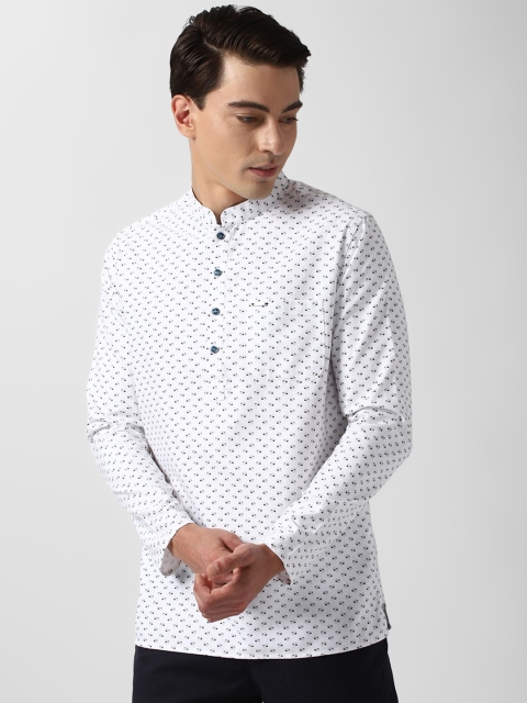 

Peter England Men White Geometric Kurta