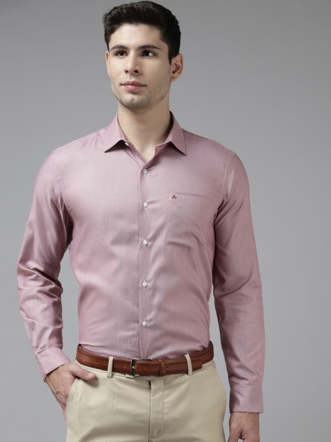 

Arrow Men Red Pure Cotton Self Design Classic Formal Shirt
