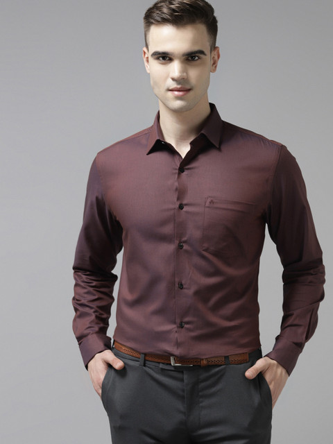 

Arrow Men Maroon Pure Cotton Solid Formal Shirt